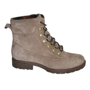 New! Born Codi Lace-Up Boot Brown Suede Moto Biker Boot  Tan Brown DD408